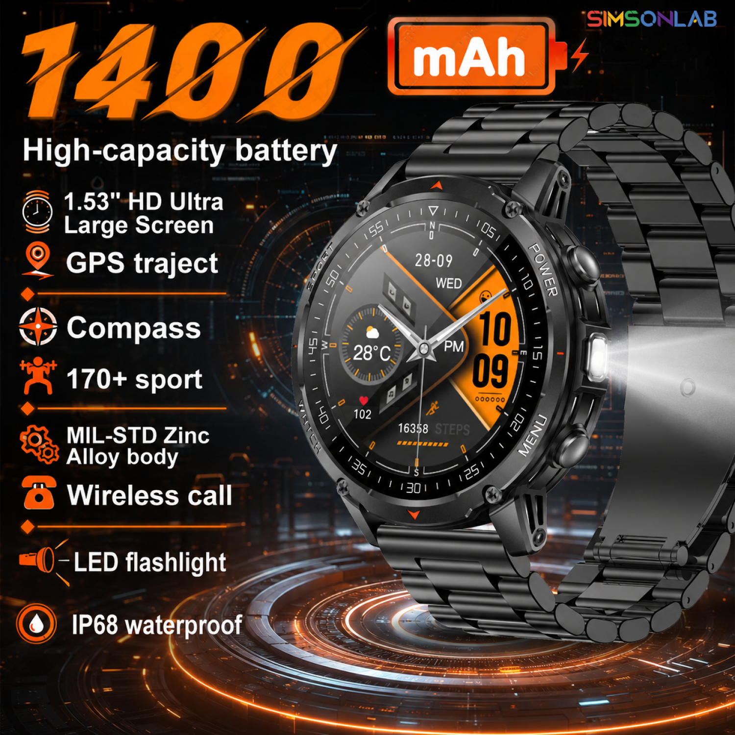 Smart Insole Pressure - 2026 New 1400mAh Military GPS Smart