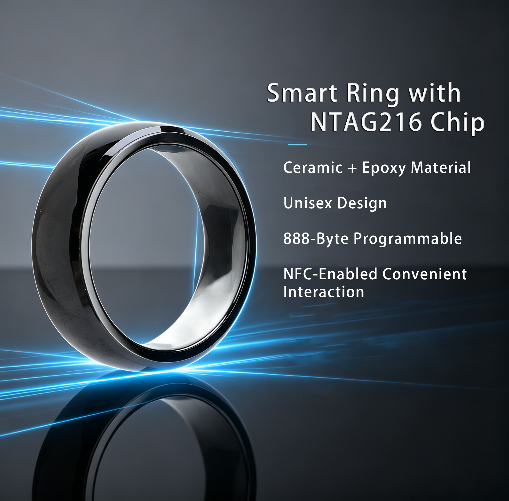 Ntag216 NFC Full Ceramic Smart - Smart Ring Nfc Pay 评论和价格