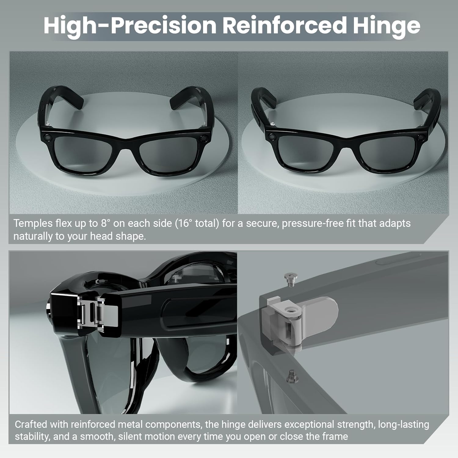 8MP AI Smart Glasses: 1080P Vi - Smart Glasses Lens 评论和价格