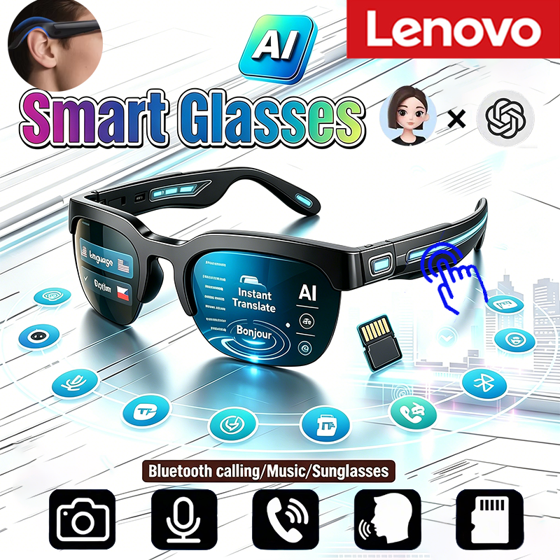 Lenovo HOT BT Audio Bone-Condu - Smart Glasses Lens 评论和价格