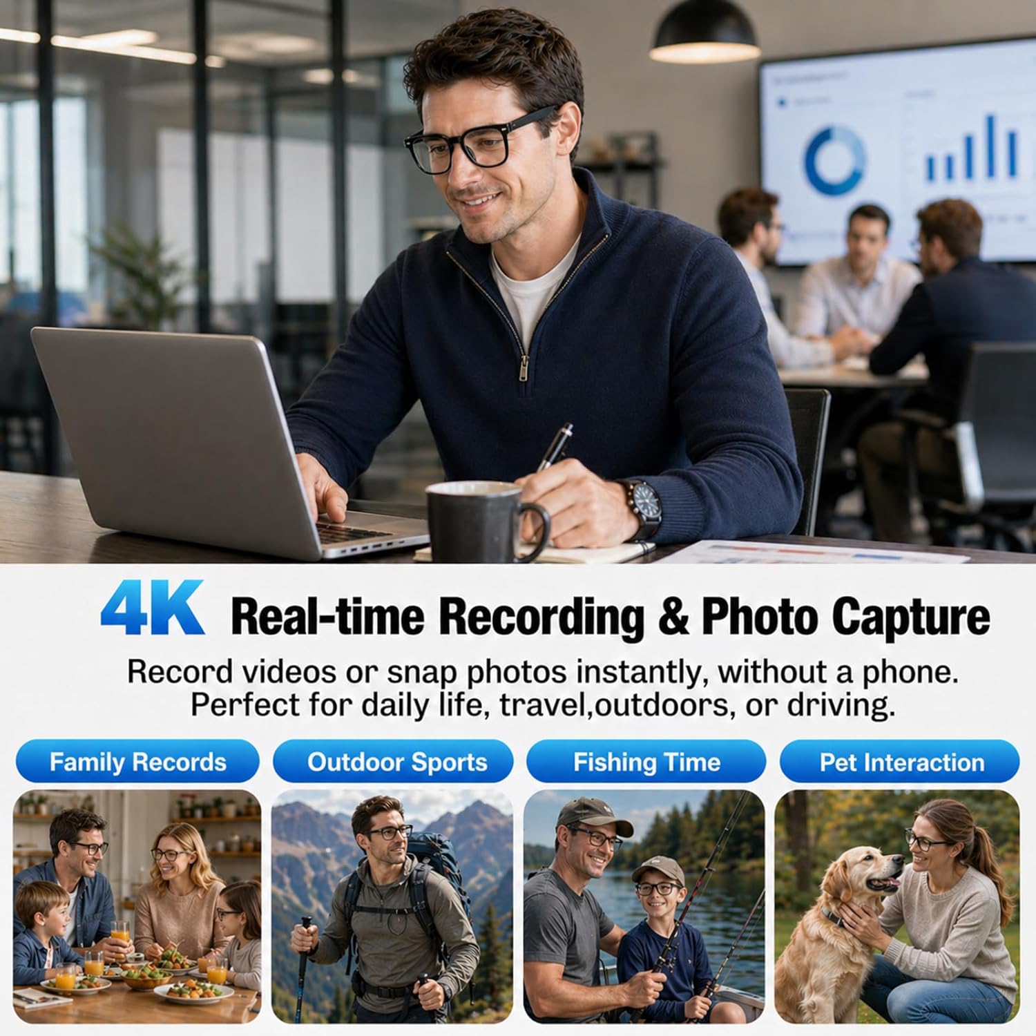 AI Smart Glasses: 4K Camera, R - Smart Glasses Lens 评论和价格