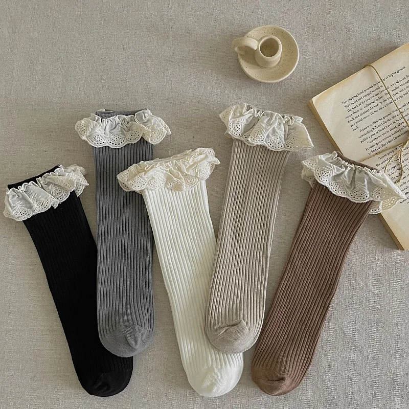 Ruffle Baby Girls Knee High So - Baby Sock Oximeter 评论和价格