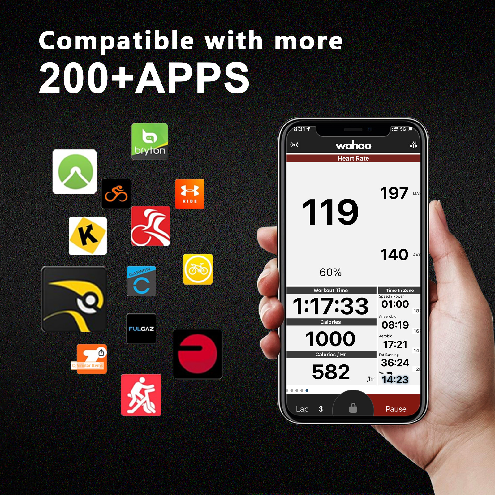FITCENT Rechargeable 2 in 1 He - Breath Rate Monitor 评论和价格