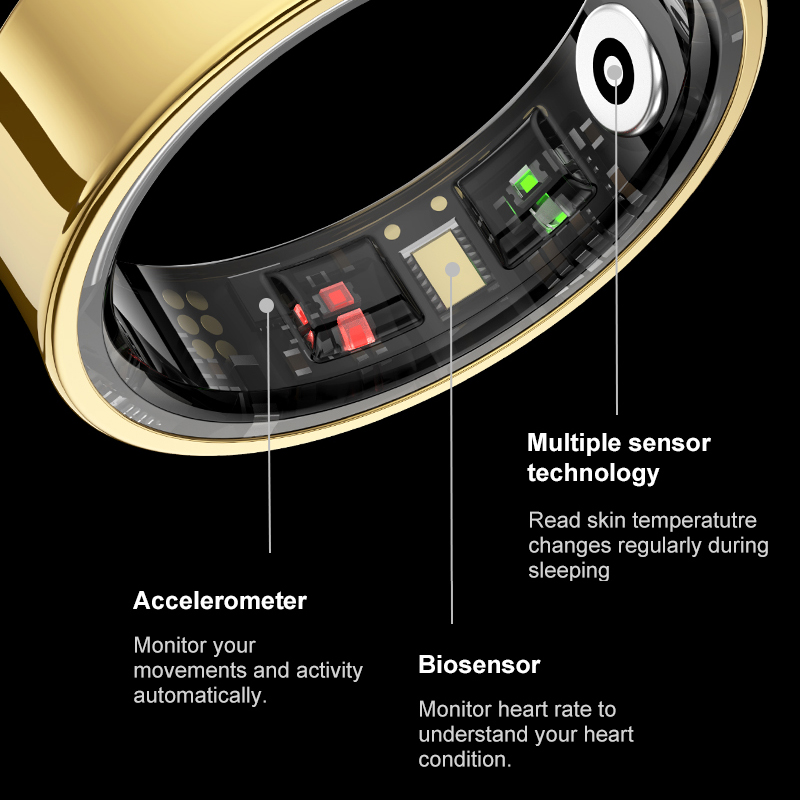 Smart Ring with Charging Case, - Temperature Ring Skin 评论和价格