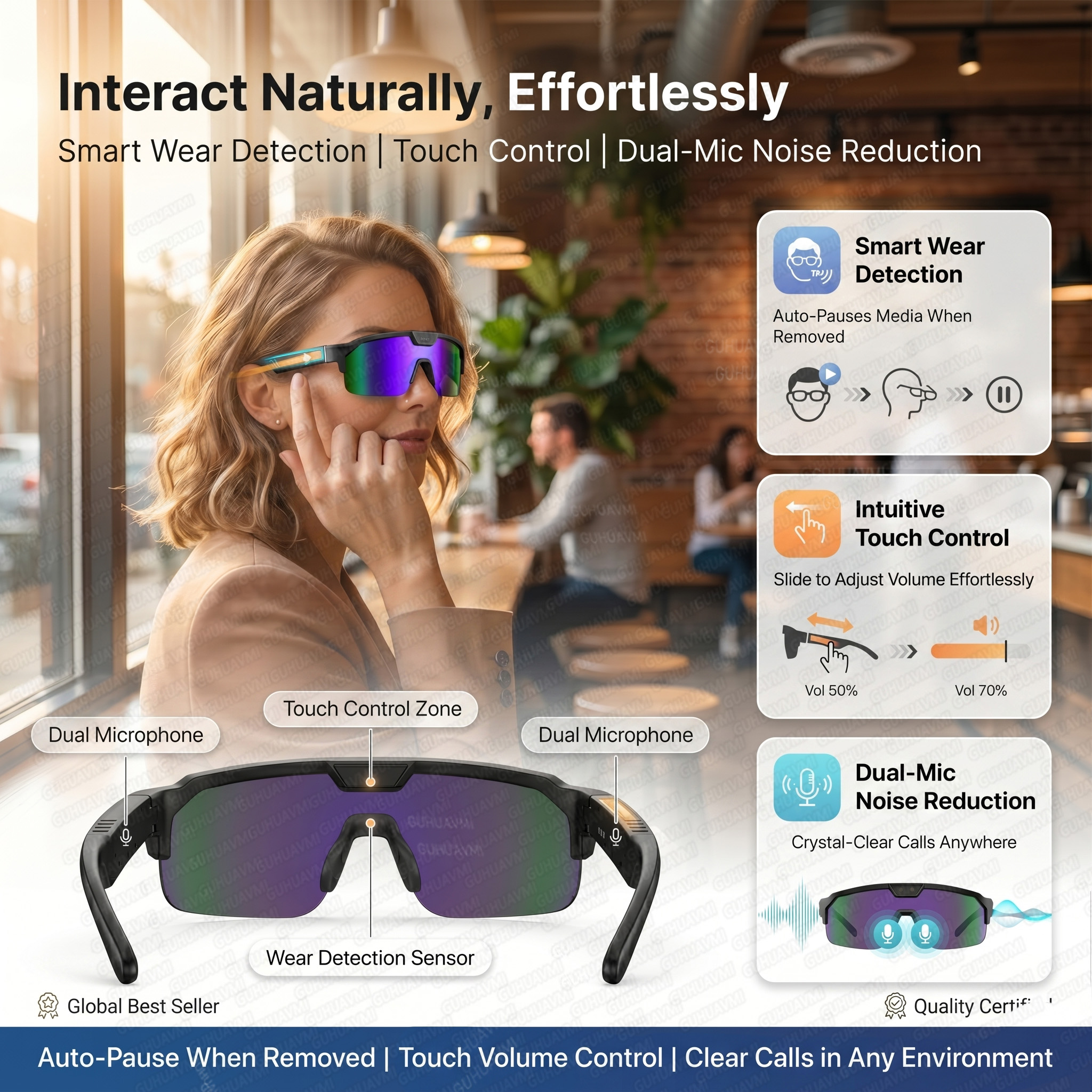 Smart Glasses with 4K HD Anti- - Smart Glasses Lens 评论和价格
